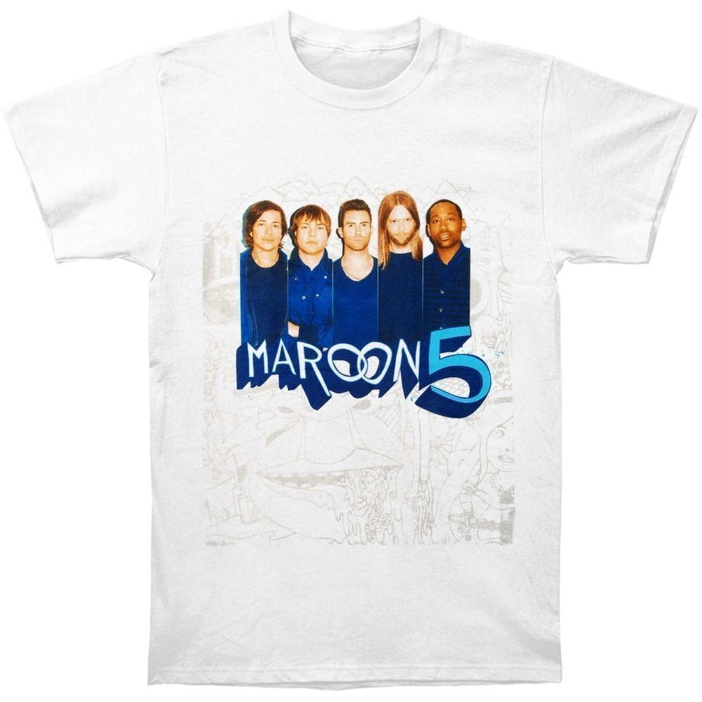 MAROON 5 NORTH AMERICA TOUR 2015 SHORT SLEEVE T-SHIRT WHITE WOMENS MEDIUM